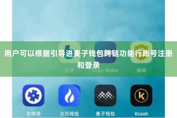 用户可以根据引导进麦子钱包跨链功能行账号注册和登录
