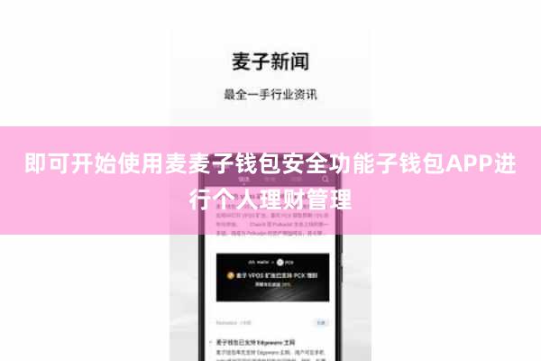 即可开始使用麦麦子钱包安全功能子钱包APP进行个人理财管理